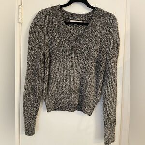 LOFT Black and White Knit Sweater